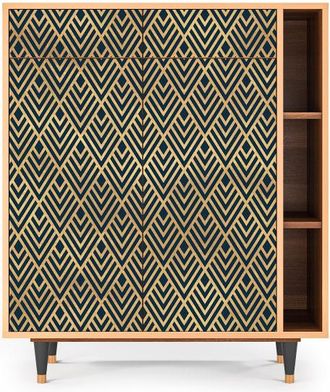 StoryZ Aparador azul 2 cajones y 2 puertas L 94 cm