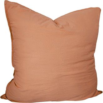 Anaya with Love Stonewashed Cotton Percale Pillow Cover Only in Euro Rustic Orange at Nordstrom, Size 26X26