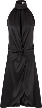 Nina Ricci Halterjurk met Strik - Dames - Casual kleedjes - Zwart - XS - Kleedjes