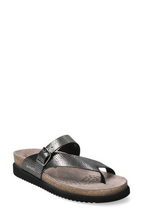 Mephisto Helen Toe Loop Sandal in Grey Havana at Nordstrom, Size 10
