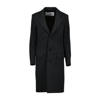 Ami Jassen, Dames, Grijs, M, Wol, Wollen Klassieke Jas Unisex Lang