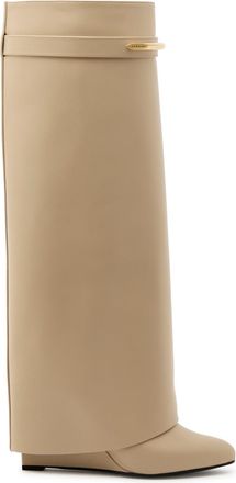 Givenchy Shark 95 Leather Knee-high Boots - Beige - 41 (IT41 / UK8)