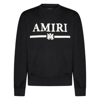 Amiri Mens MA Bar Appique Logo Black Sweatshirt Cotton - Size X-Small
