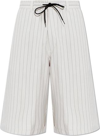 Yohji Yamamoto Pinstripe Shorts - Heren - Korte Broeken - Wit - S - Korte Broeken