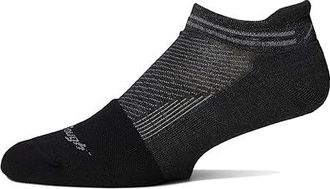 Darn Tough Steely No Show Tab Lightweight with Cushion w/ Full Cushion Toe Box Mens Crew Cut Socks Shoes Gravel : MD (US 8-9.5)