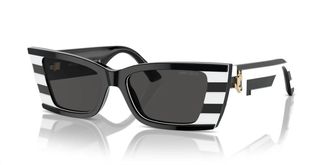 Jimmy Choo London Womens Cat Eye Sunglasses In Black / White