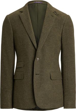 Ralph Lauren Purple Label textured single-breasted blazer - men - Mulberry Silk/Wool/Cashmere - 46 - Green