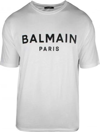 Balmain Cotton - Heren - T-shirts - Wit - L - Katoen - Tops