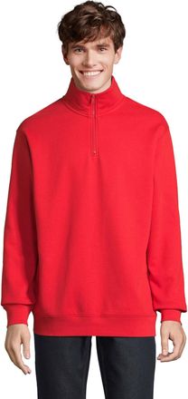 SOLS Uniseks Conrad Sweatshirt met Quarter Zip voor volwassenen (Helder rood)