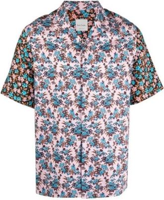 Paul Smith Bloemenprint korte mouwen overhemd - Heren - Korte mouwen Overhemden - Veelkleurig - S - Katoen - Overhemden