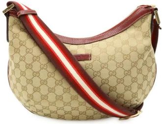 Gucci Pre-owned Cross Body Bags, female, Beige, Size: ONE SIZE Pre-owned Canvas gucci-bags