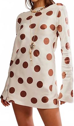 Free People Tigre Printed Mini Dress In Tea Combo