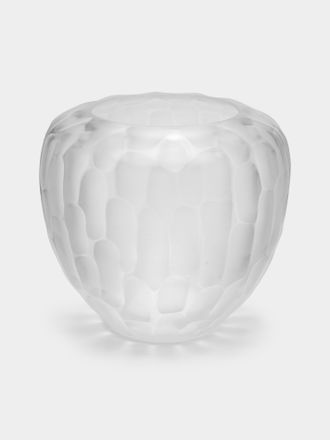 Micheluzzi Glass Goccia Bamboo Hand-Blown Murano Glass Vase (8in/20cm)