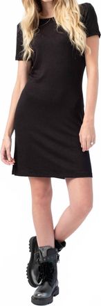 Rag & Bone Ribbed Wrap Mini Dress In Black