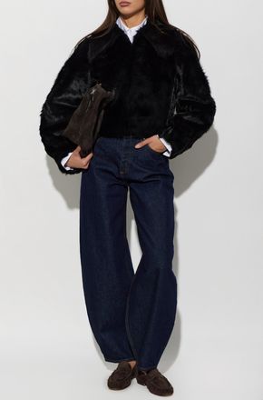 By Malene Birger Rowani Short Fur Jacket, Womens, Black