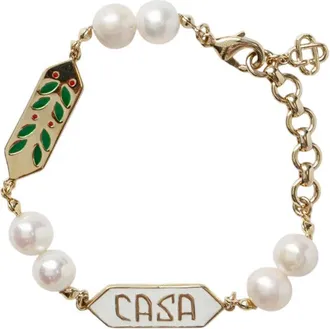 Casablanca Laurel Pearl Bracelet