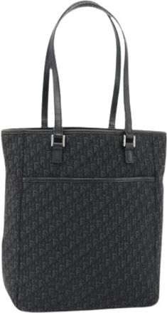 Dior Pre-owned Vintage Trotter Canvas Shoulder Bag - Dames - Vintage Shopper - Zwart - ONE Size - Leer - Vintage