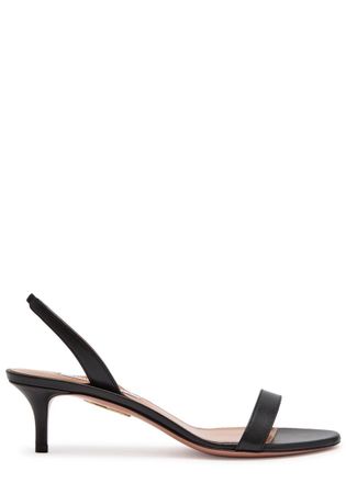 Aquazzura Aquazzura So Nude 50 Leather Sandals - Black - 39 (IT39/ UK6)