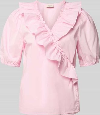 Freequent Wickelbluse mit R&uuml;schen Modell Malay in Pink, Gr&ouml;&szlig;e XXL