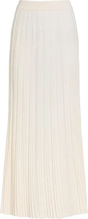 Balmain Striped-weave Fine-knit Midi Skirt - Natural - 34 (UK6 / XS)