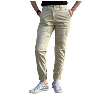 Aeronautica Aeronautica Militare, Slim-fit Trousers, female, Beige, Size: M Anti-G Slim-fit Trousers