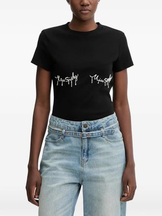 Miss Sixty T-shirt met tekst - Zwart