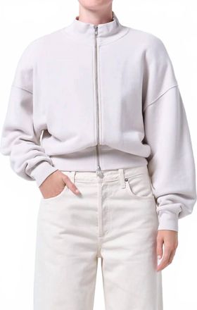 A Gold E Jensen Zip Up Sweatshirt In Bone