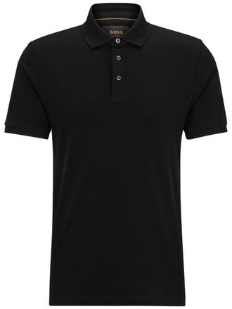 BOSS short-sleeve cotton polo shirt - men - Cotton - 3XL - Black