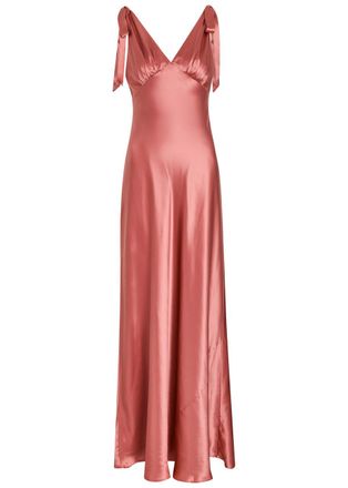 Reformation Pernille Silk Dress - Pink - S (UK8-10 / S)