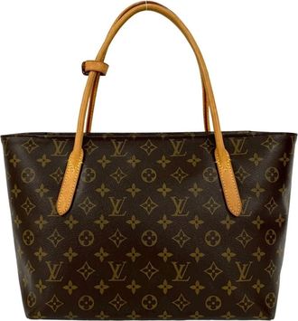 Louis Vuitton Brown Leather Pvc Handbag Shoulder Bag Tote Bag (Pre-Owned)