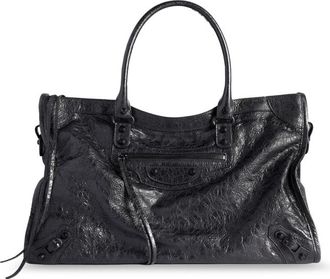 Balenciaga Le City Bag L Leather Shoulder Strap With Metal Details