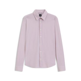 BOSS Printed regular-fit shirt in performance-stretch jersey