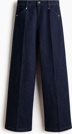 H&M Wide High Waist Jeans - Blue