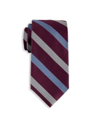 Michael Kors Big & Tall Jalan Striped Tie in Burgundy at Nordstrom, Size X-Large