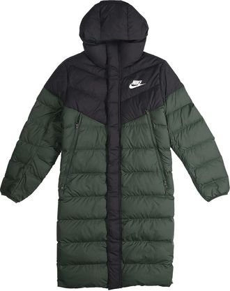 Nike Sportswear Windrunner Down Fill Long hooded down Jacket Green AA8854-045