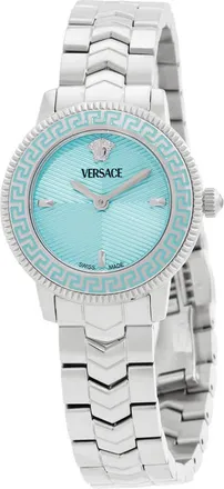 Versace V-Icon Quartz Turquoise Dial Ladies Watch VEUCA0324