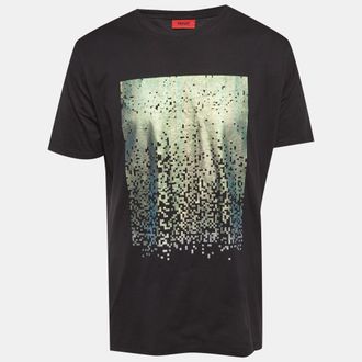 HUGO BOSS Boss By Hugo Boss Black Graphic Jersey Dazzle Iridescent T-Shirt