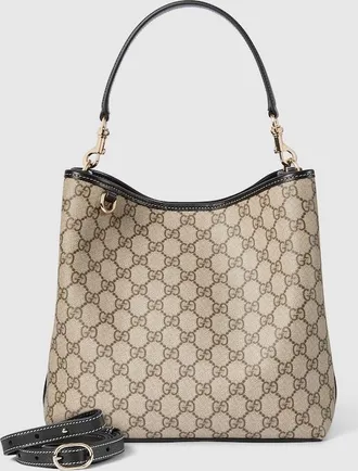 Gucci GG Emblem Medium Bucket Bag, Beige, GG Canvas