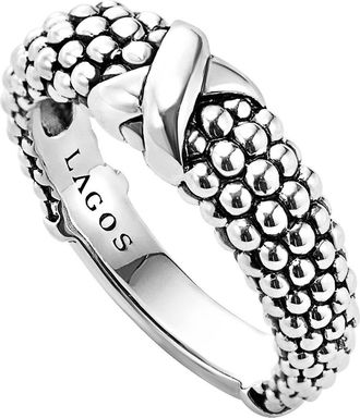 Lagos Signature Caviar Ring in Silver at Nordstrom, Size 7