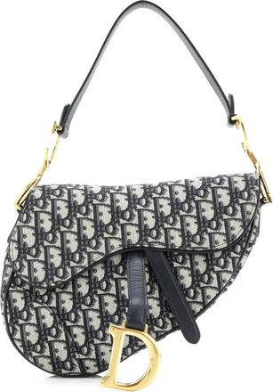 Dior Saddle Handbag Oblique Canvas Medium shoulder bag - Blauw