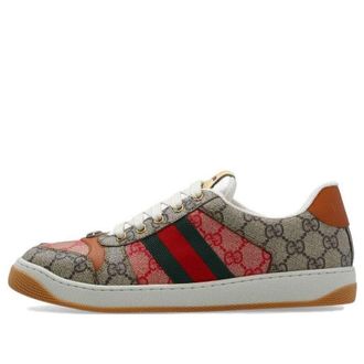Gucci (WMNS) Gucci Screener GG Canvas Sneakers Hibiscus Red Beige 722618-FABFO-9791