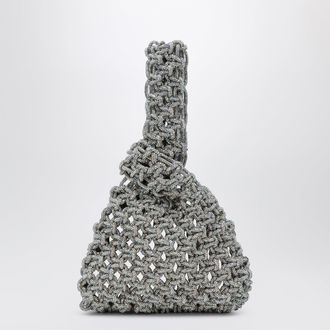 Hibourama Bags Niky silver jewel bag with crystals