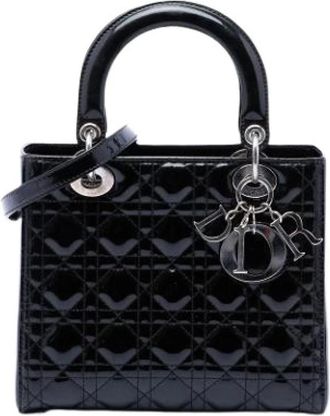 Dior Pre-owned Lady Dior Handtas - Dames - Vintage Handtas - Zwart - ONE Size - Leer - Vintage
