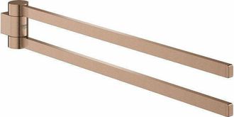 GROHE Selection 400 Toallero Negro 2 Brazos Cepillado Oro Rosa Brillante