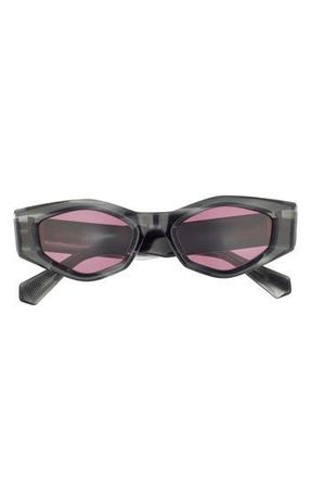 Valentino 51mm Polarized Cat Eye Sunglasses in Black Black Bordeaux at Nordstrom Rack