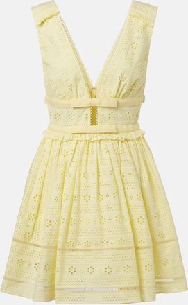 Self Portrait Abito corto in cotone sangallo