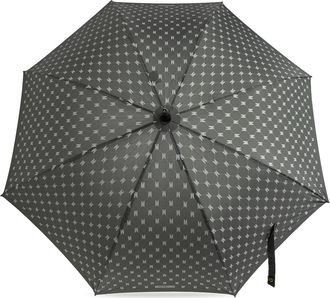 Moschino Parasol With Monogram, Unisex, Grey