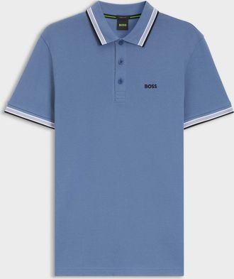 HUGO BOSS Mens Paddy Polo Shirt in Light Blue Cotton - Size X-Large