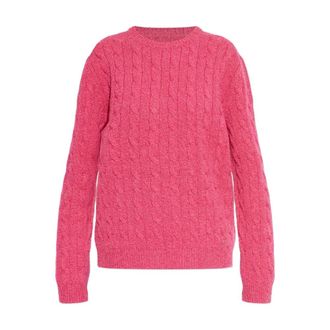 Valentino Truien & Vesten, Dames, Roze, S, Wol, Pullover met kabelsteek