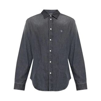 Versace Lichtgewicht Denim Shirt - Heren - Spijkeroverhemden - Grijs - L - Denim - Overhemden